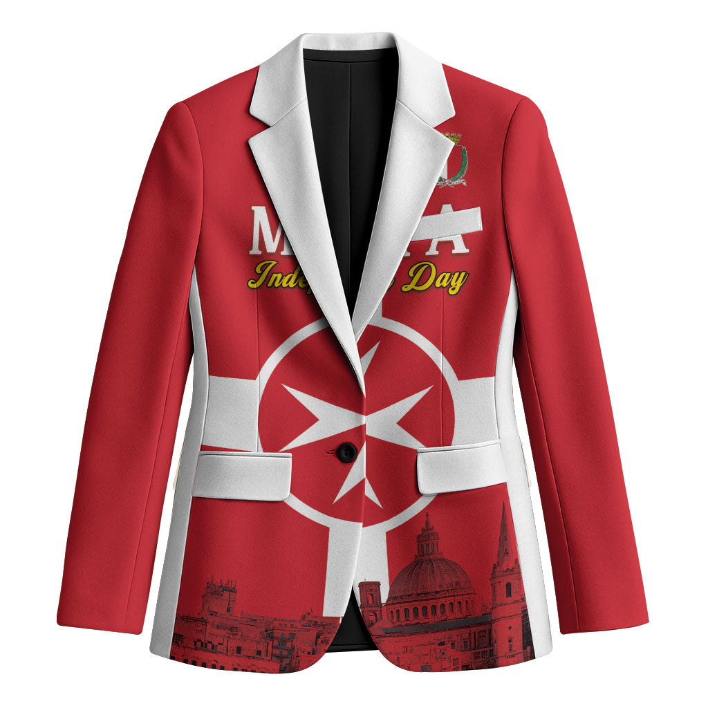 Personalized Malta Independence Day Blazer Maltese Cross Heritage Pride