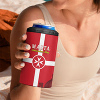 Personalized Malta Independence Day 4 in 1 Can Cooler Tumbler Maltese Cross Heritage Pride