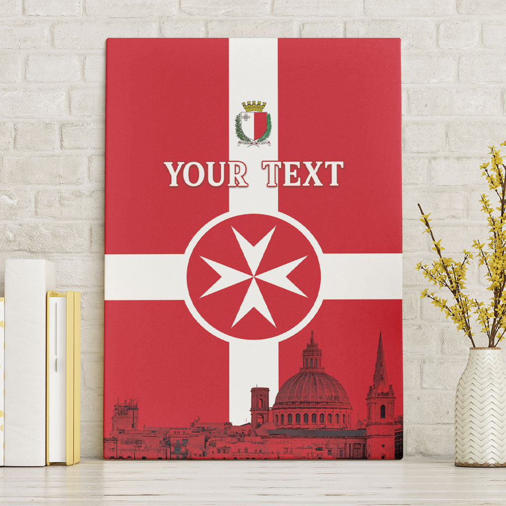 Personalized Malta Independence Day Canvas Wall Art Maltese Cross Heritage Pride