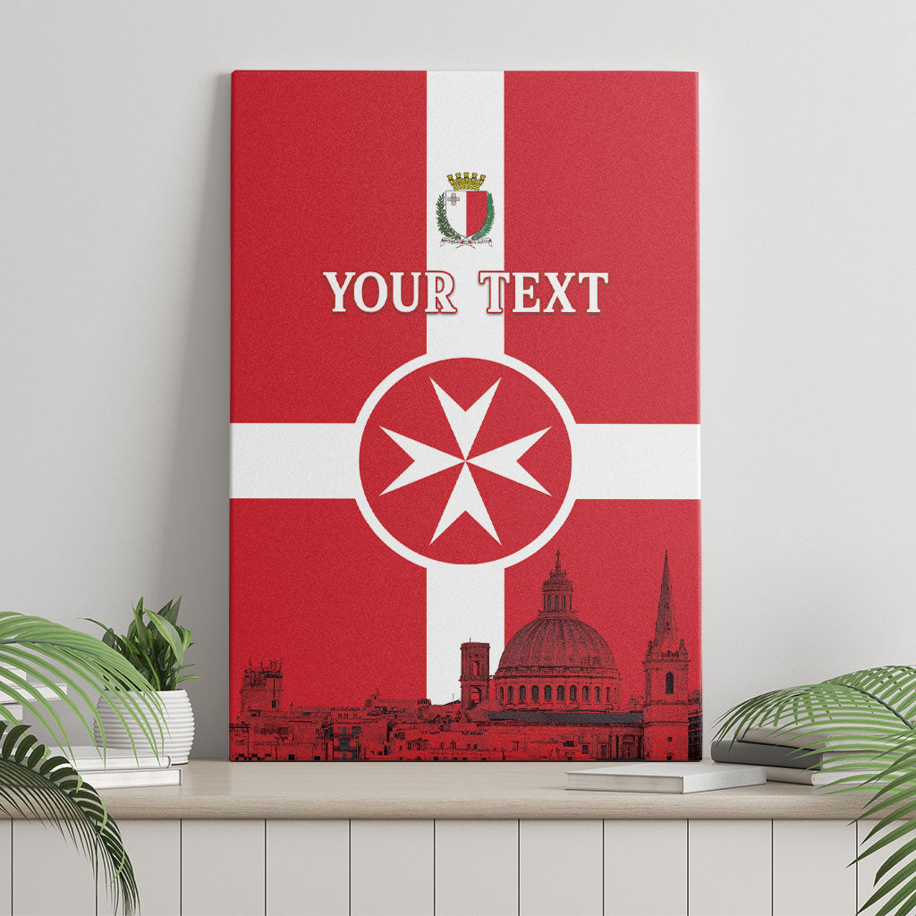 Personalized Malta Independence Day Canvas Wall Art Maltese Cross Heritage Pride