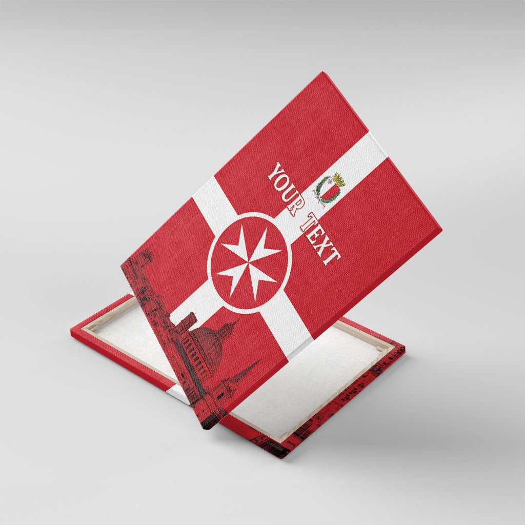 Personalized Malta Independence Day Canvas Wall Art Maltese Cross Heritage Pride