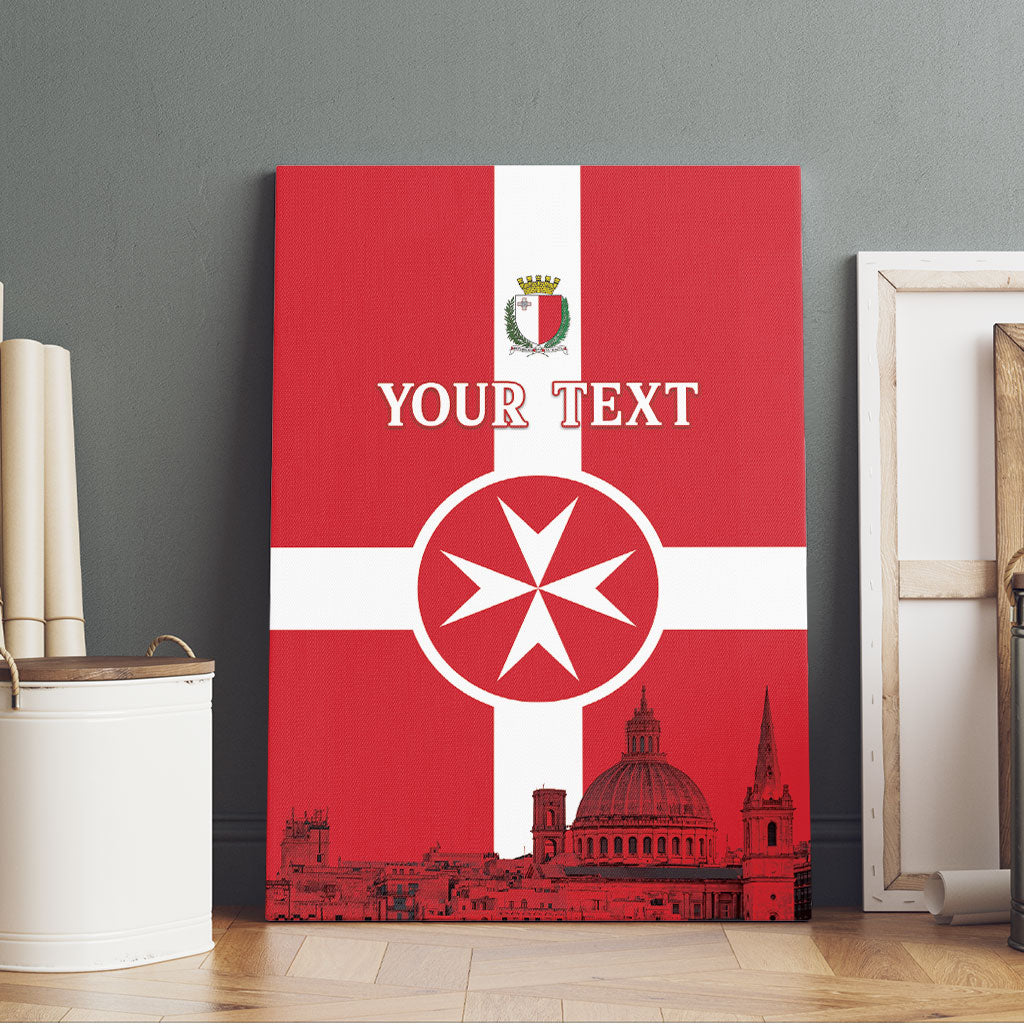 Personalized Malta Independence Day Canvas Wall Art Maltese Cross Heritage Pride