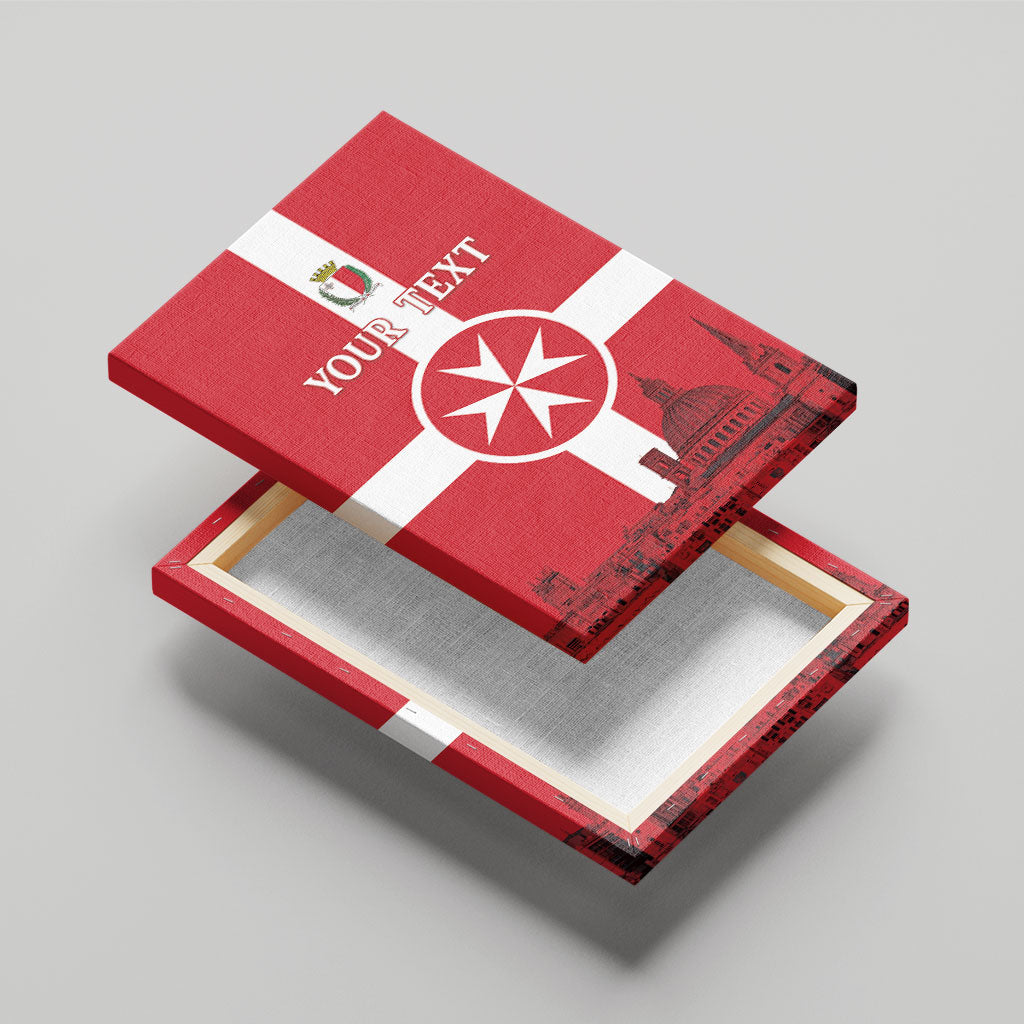 Personalized Malta Independence Day Canvas Wall Art Maltese Cross Heritage Pride
