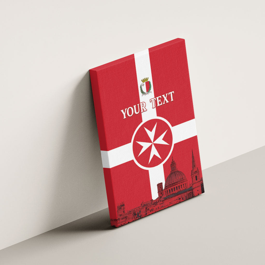 Personalized Malta Independence Day Canvas Wall Art Maltese Cross Heritage Pride