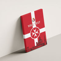 Personalized Malta Independence Day Canvas Wall Art Maltese Cross Heritage Pride