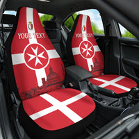 Personalized Malta Independence Day Car Seat Cover Maltese Cross Heritage Pride