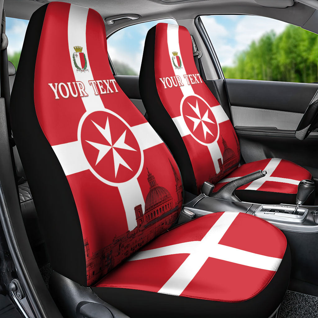 Personalized Malta Independence Day Car Seat Cover Maltese Cross Heritage Pride