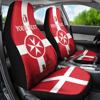 Personalized Malta Independence Day Car Seat Cover Maltese Cross Heritage Pride