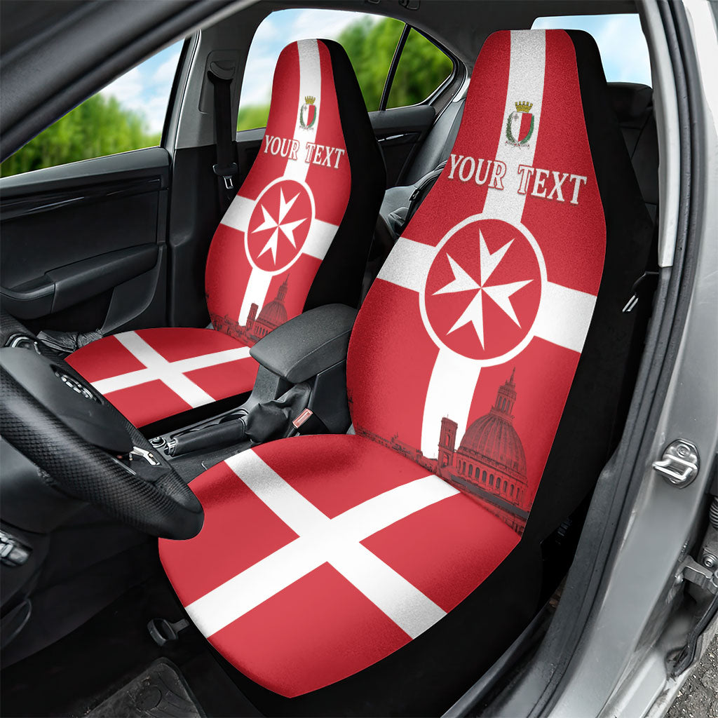 Personalized Malta Independence Day Car Seat Cover Maltese Cross Heritage Pride