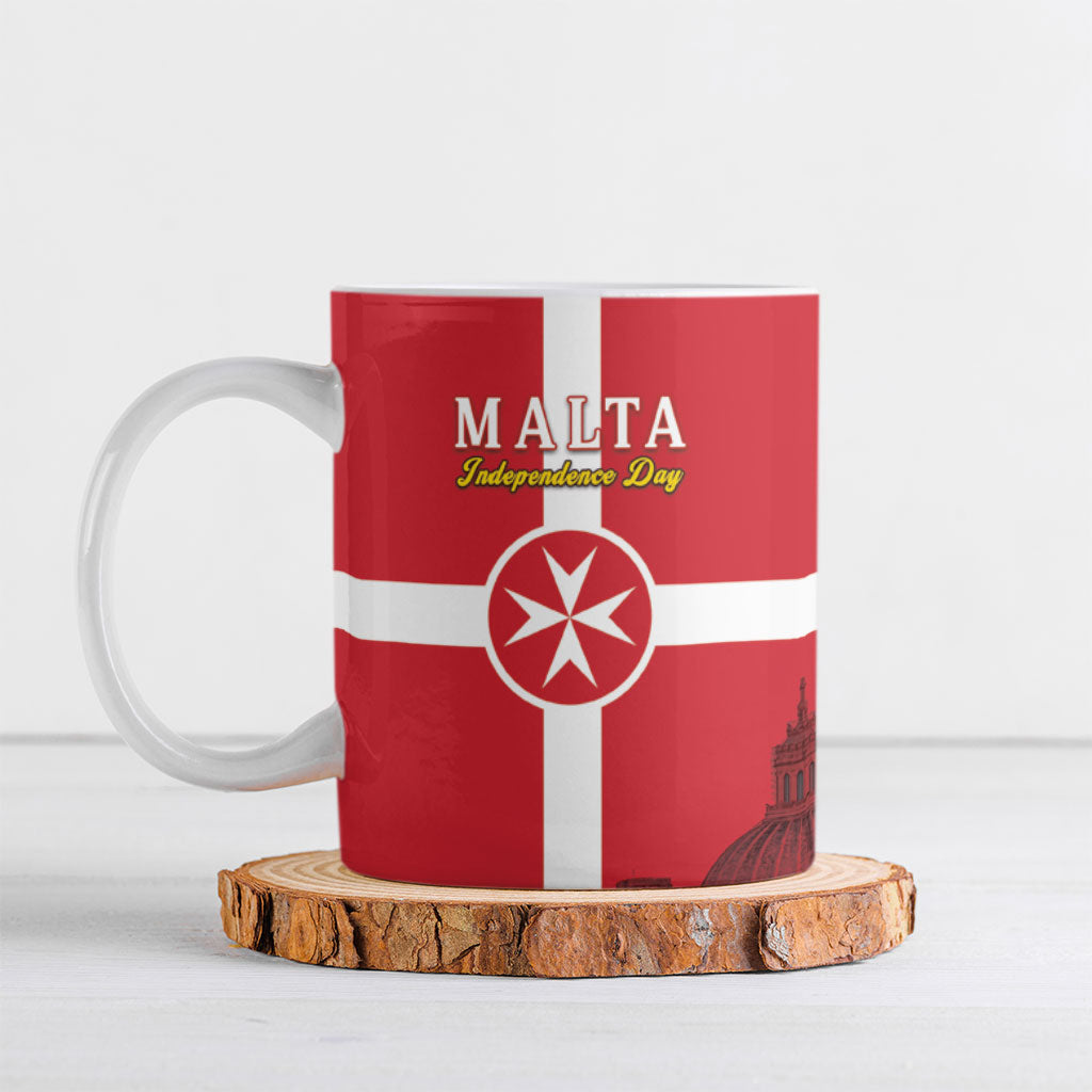 Personalized Malta Independence Day Ceramic Mug Maltese Cross Heritage Pride