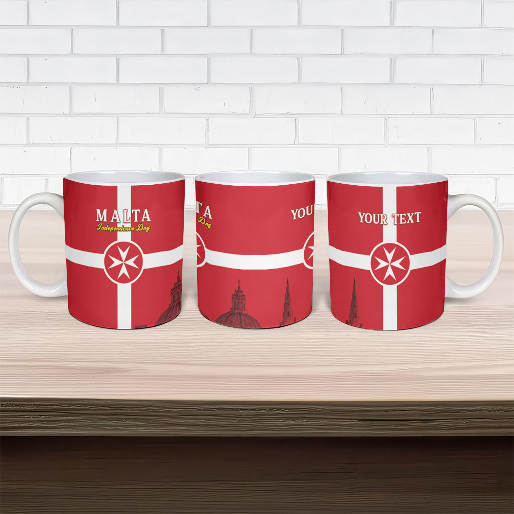 Personalized Malta Independence Day Ceramic Mug Maltese Cross Heritage Pride