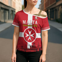 Personalized Malta Independence Day Cross Shoulder Shirt Maltese Cross Heritage Pride