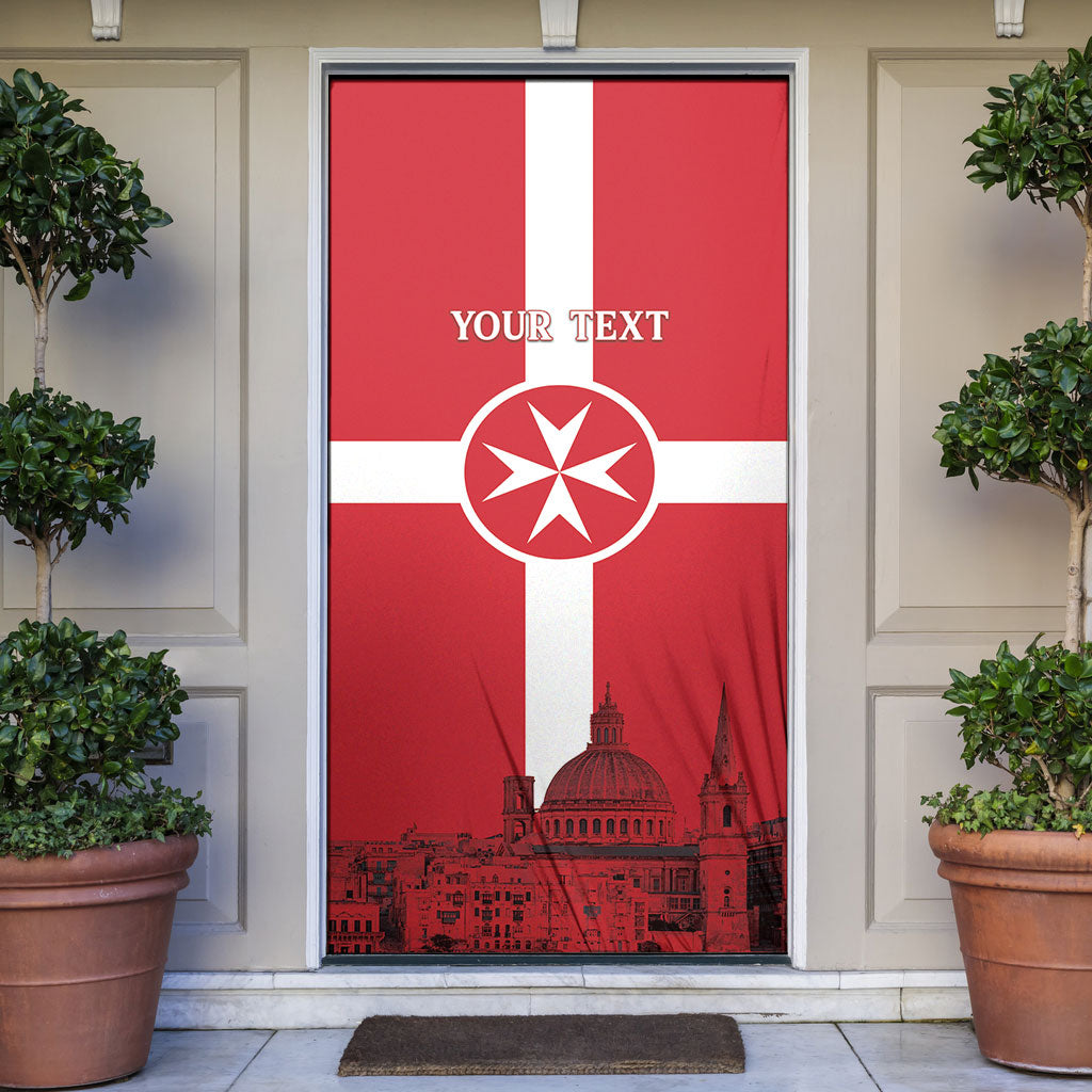 Personalized Malta Independence Day Door Cover Maltese Cross Heritage Pride