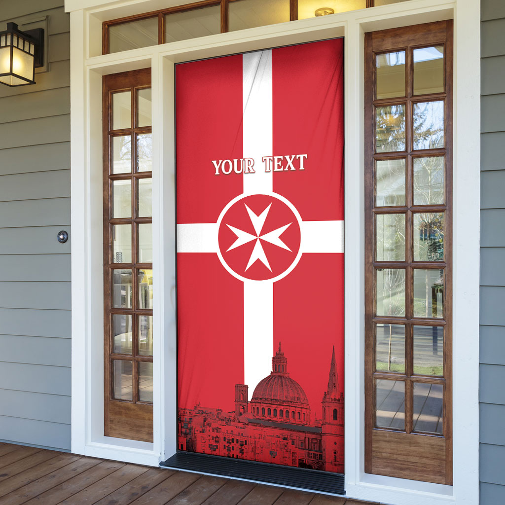 Personalized Malta Independence Day Door Cover Maltese Cross Heritage Pride
