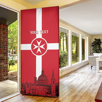Personalized Malta Independence Day Door Cover Maltese Cross Heritage Pride