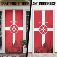 Personalized Malta Independence Day Door Cover Maltese Cross Heritage Pride