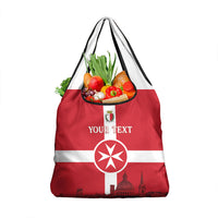 Personalized Malta Independence Day Grocery Bag Maltese Cross Heritage Pride