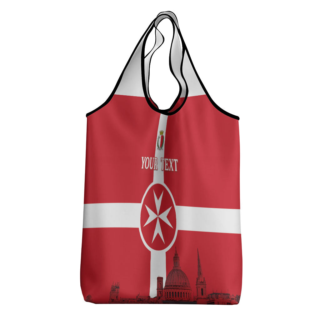 Personalized Malta Independence Day Grocery Bag Maltese Cross Heritage Pride