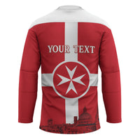 Personalized Malta Independence Day Hockey Jersey Maltese Cross Heritage Pride