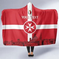 Personalized Malta Independence Day Hooded Blanket Maltese Cross Heritage Pride