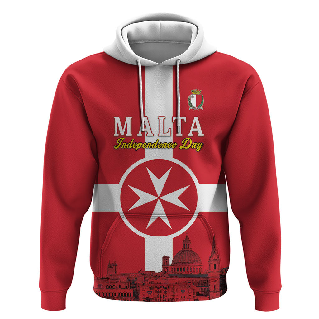 Personalized Malta Independence Day Hoodie Maltese Cross Heritage Pride