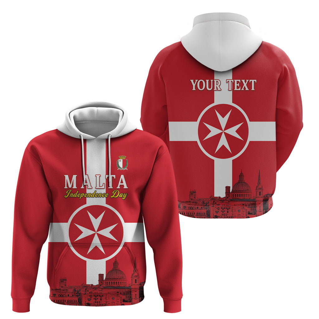 Personalized Malta Independence Day Hoodie Maltese Cross Heritage Pride