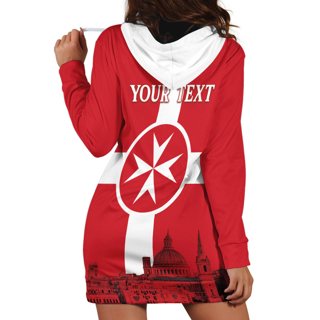 Personalized Malta Independence Day Hoodie Dress Maltese Cross Heritage Pride