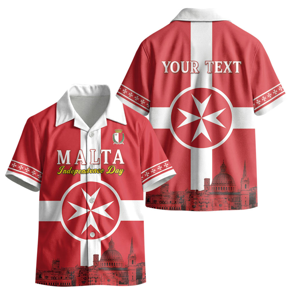 Personalized Malta Independence Day Kid Hawaiian Shirt Maltese Cross Heritage Pride