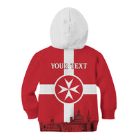 Personalized Malta Independence Day Kid Hoodie Maltese Cross Heritage Pride