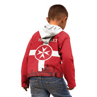 Personalized Malta Independence Day Kid Hoodie Maltese Cross Heritage Pride