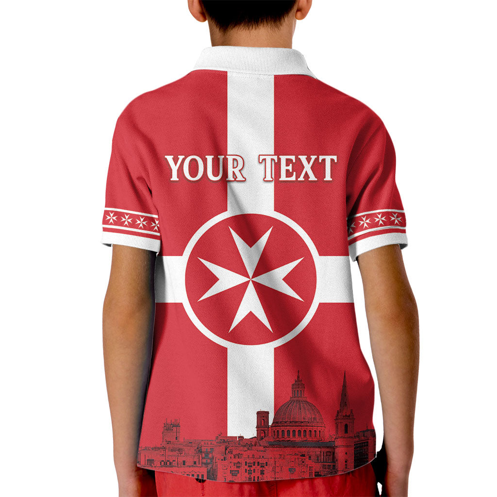Personalized Malta Independence Day Kid Polo Shirt Maltese Cross Heritage Pride