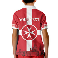 Personalized Malta Independence Day Kid Polo Shirt Maltese Cross Heritage Pride