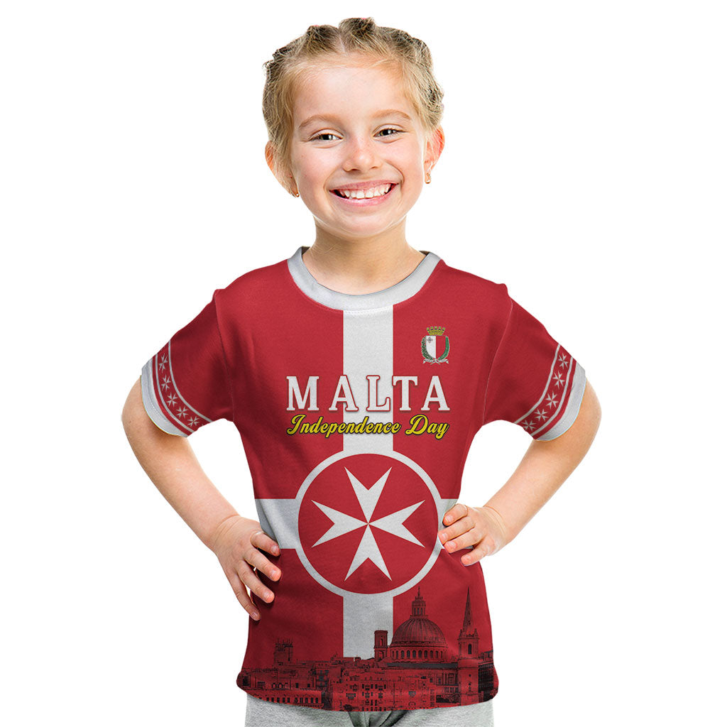 Personalized Malta Independence Day Kid T Shirt Maltese Cross Heritage Pride