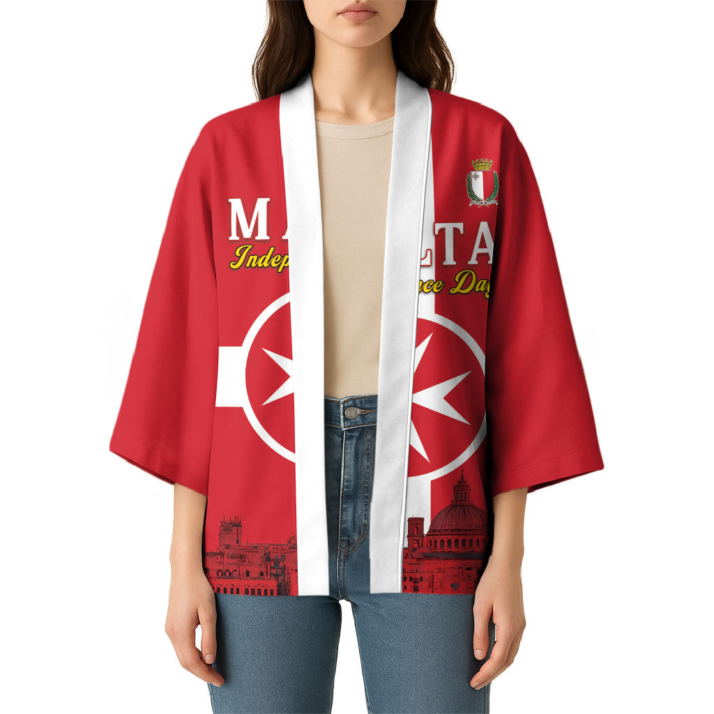 Personalized Malta Independence Day Kimono Maltese Cross Heritage Pride