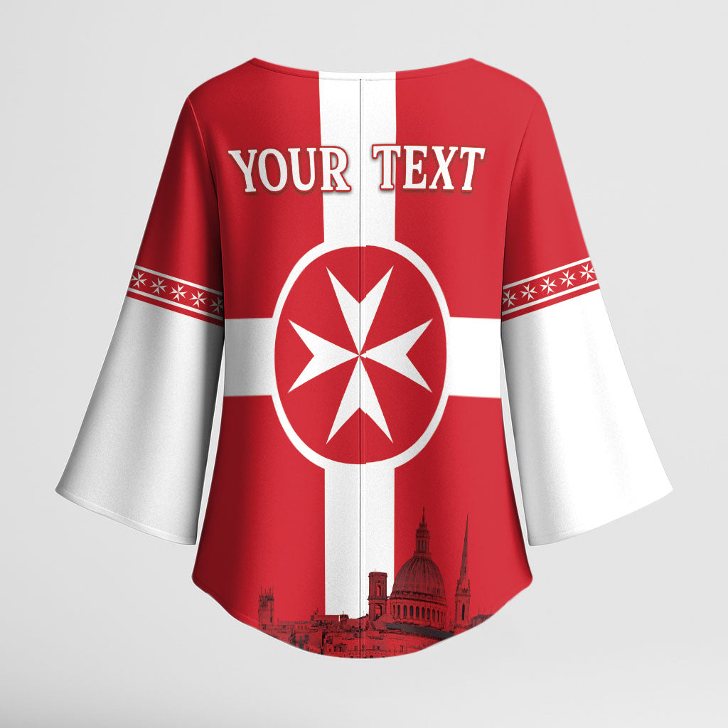 Personalized Malta Independence Day Kimono Sleeve Blouse Maltese Cross Heritage Pride