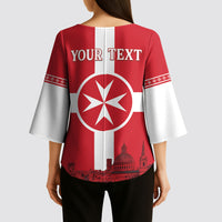 Personalized Malta Independence Day Kimono Sleeve Blouse Maltese Cross Heritage Pride