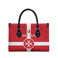 Personalized Malta Independence Day Leather Bag Maltese Cross Heritage Pride