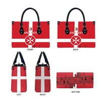 Personalized Malta Independence Day Leather Bag Maltese Cross Heritage Pride