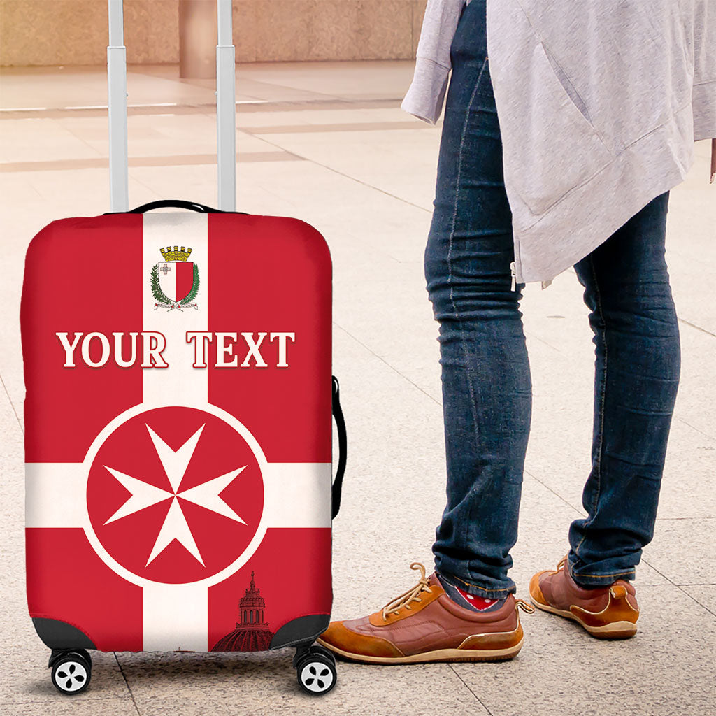 Personalized Malta Independence Day Luggage Cover Maltese Cross Heritage Pride