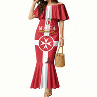Personalized Malta Independence Day Mermaid Dress Maltese Cross Heritage Pride