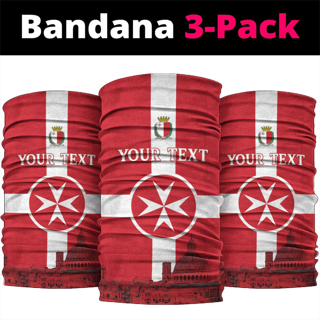 Personalized Malta Independence Day Neck Gaiter Maltese Cross Heritage Pride