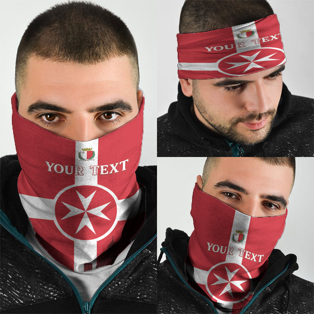 Personalized Malta Independence Day Neck Gaiter Maltese Cross Heritage Pride