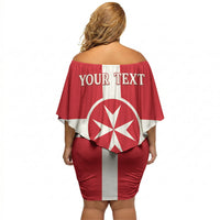 Personalized Malta Independence Day Off Shoulder Short Dress Maltese Cross Heritage Pride