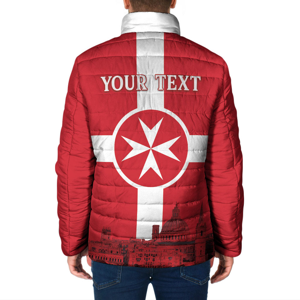 Personalized Malta Independence Day Padded Jacket Maltese Cross Heritage Pride