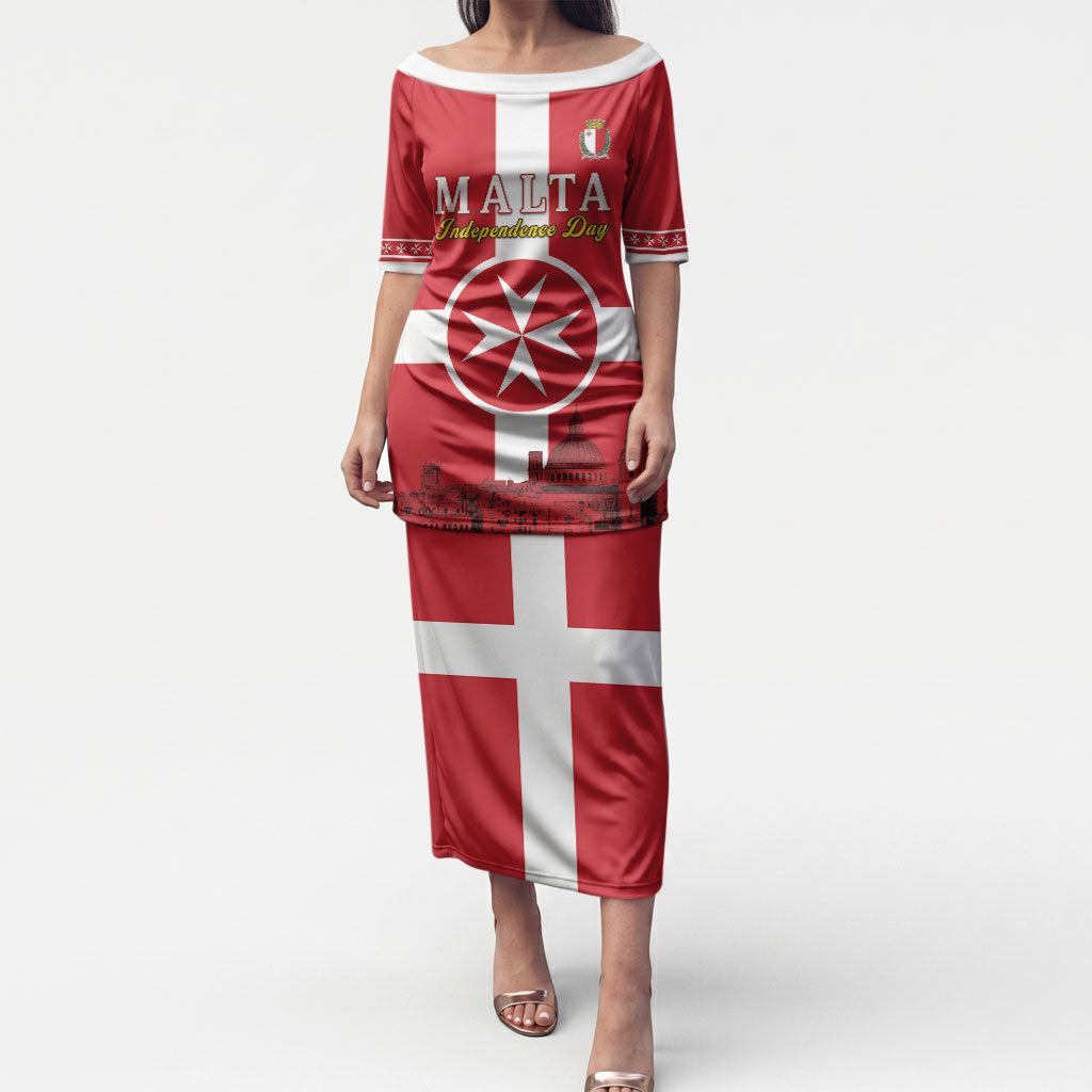Personalized Malta Independence Day Puletasi Maltese Cross Heritage Pride