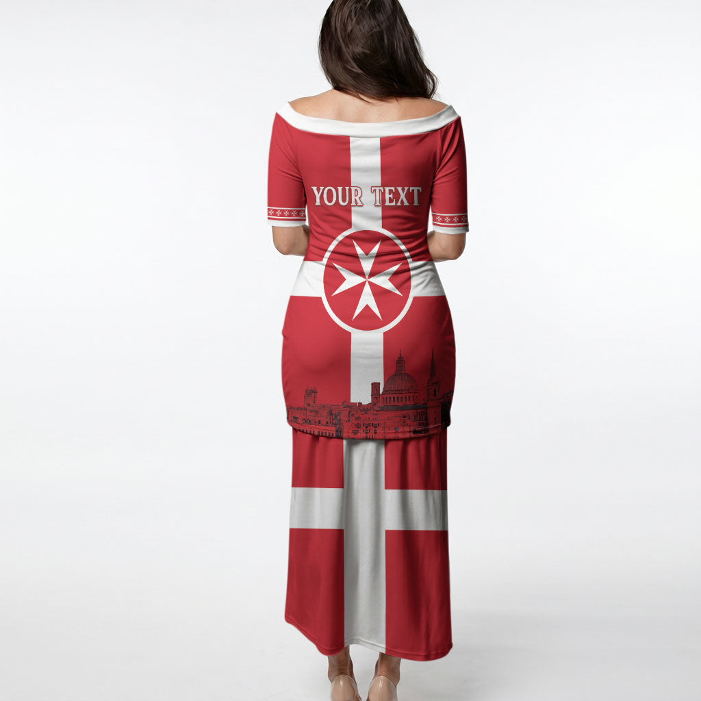 Personalized Malta Independence Day Puletasi Maltese Cross Heritage Pride