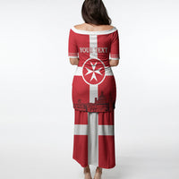 Personalized Malta Independence Day Puletasi Maltese Cross Heritage Pride