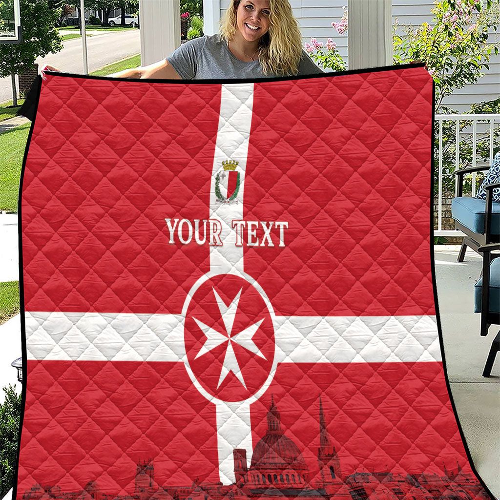 Personalized Malta Independence Day Quilt Maltese Cross Heritage Pride