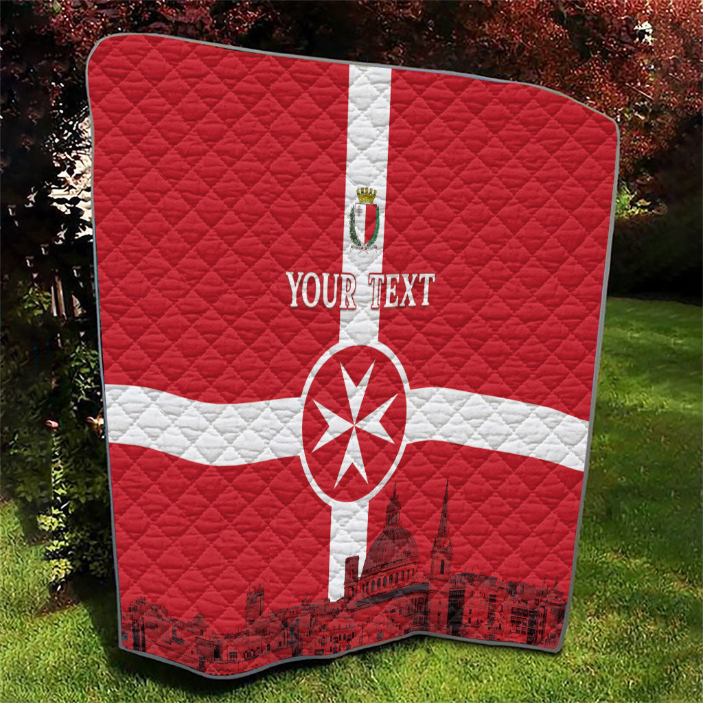 Personalized Malta Independence Day Quilt Maltese Cross Heritage Pride