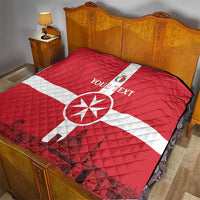Personalized Malta Independence Day Quilt Maltese Cross Heritage Pride